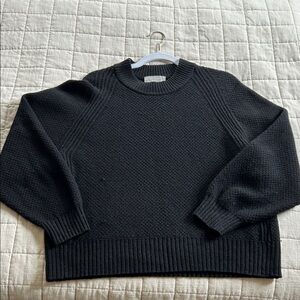 Everlane Black Ribbed Cashmere Sweater